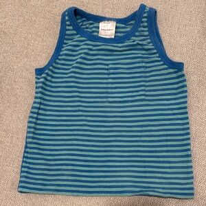 Hanna Andersson Kids Tank Top in Blue and Green Stripes